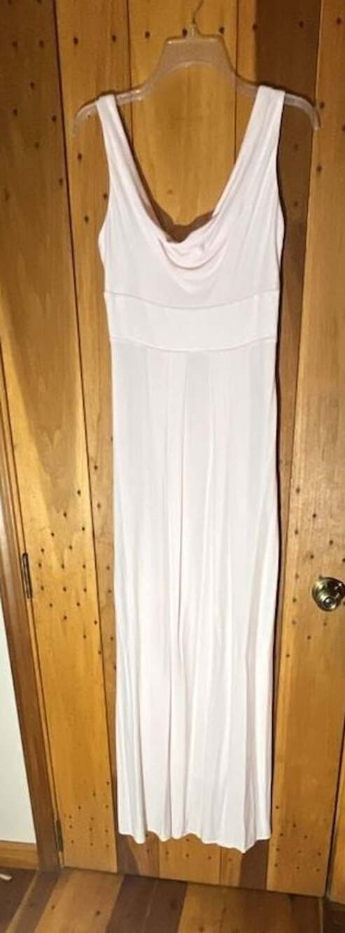Calvin Klein Maxi Dress Size 4 Cream Cowl Neck Long Gown